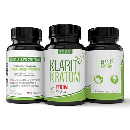 KLARITY KRATOM CAPSULES - RED BALI 75ct